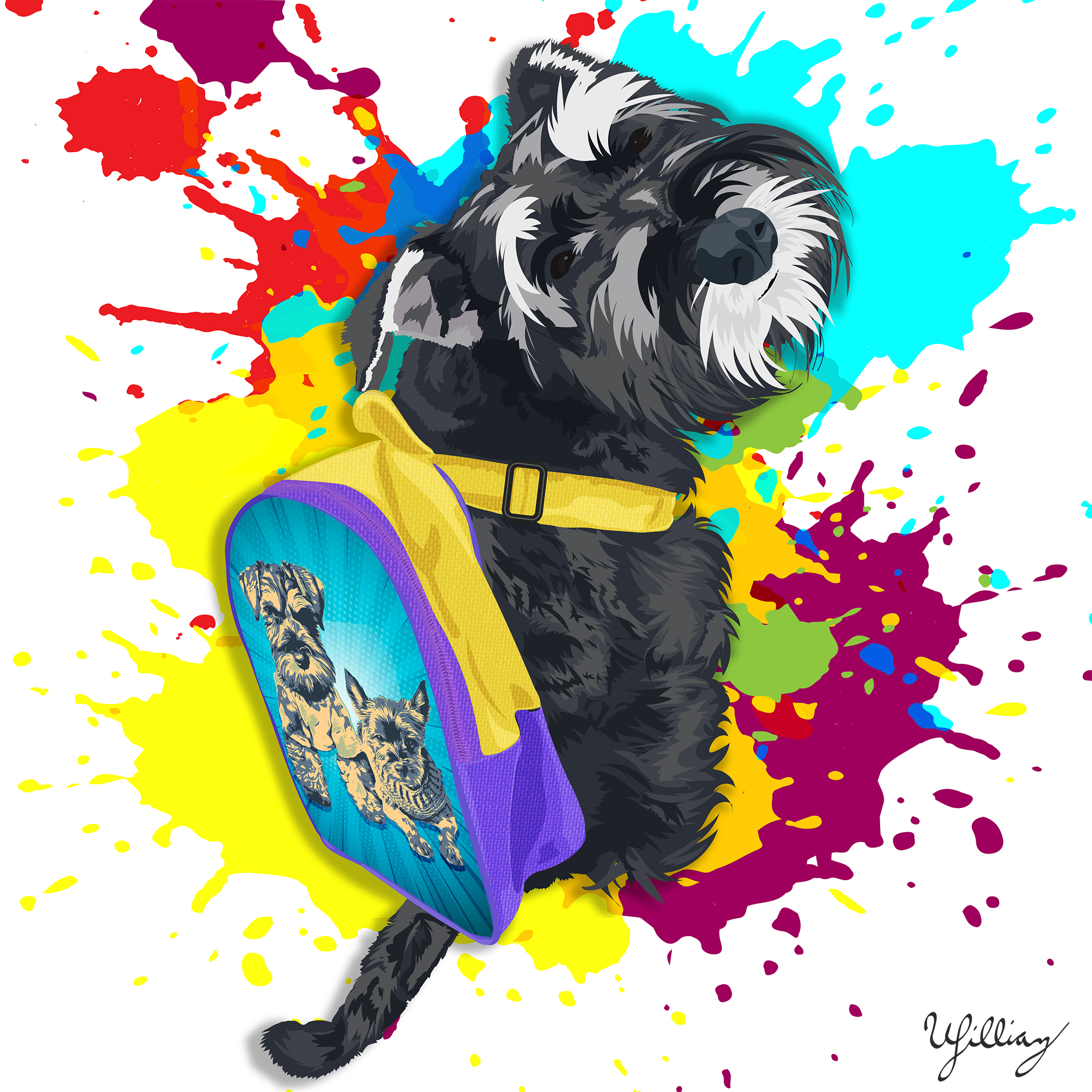 Ilustração do pet Boris