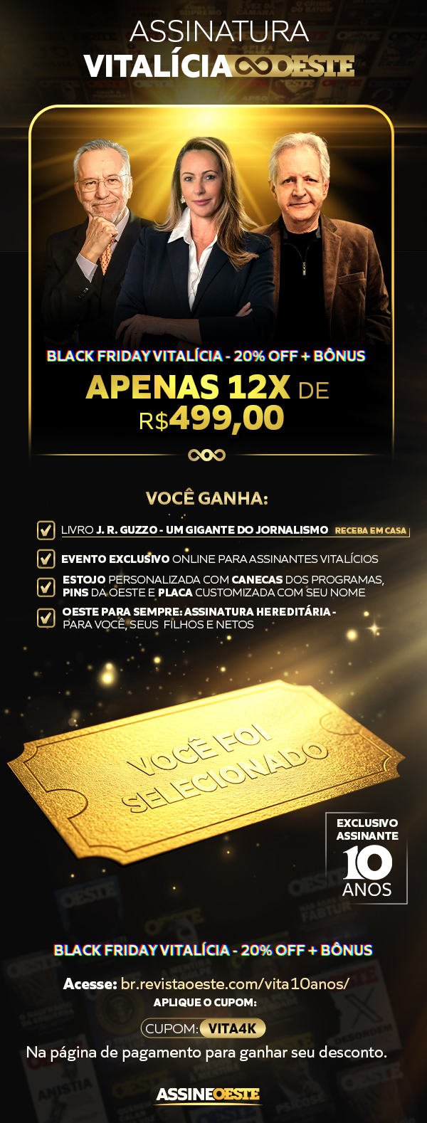 E-mail marketing da Assinatura Vitalícia para Black Friday